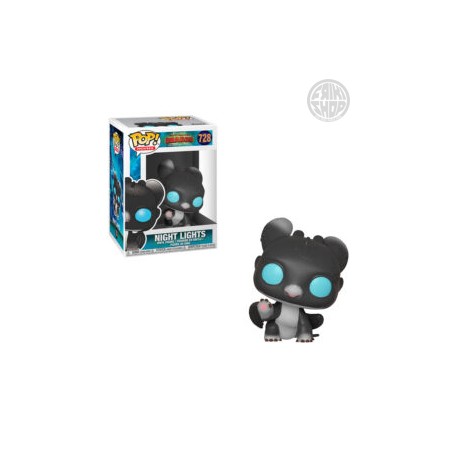 NIGHT LIGHTS BLACK BLUE EYES - HOW TO TRAIN YOUR DRAGON THE HIDDEN WORLD - FUNKO 728